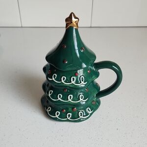 Wondershop Green Tree Mug with Gold Accent